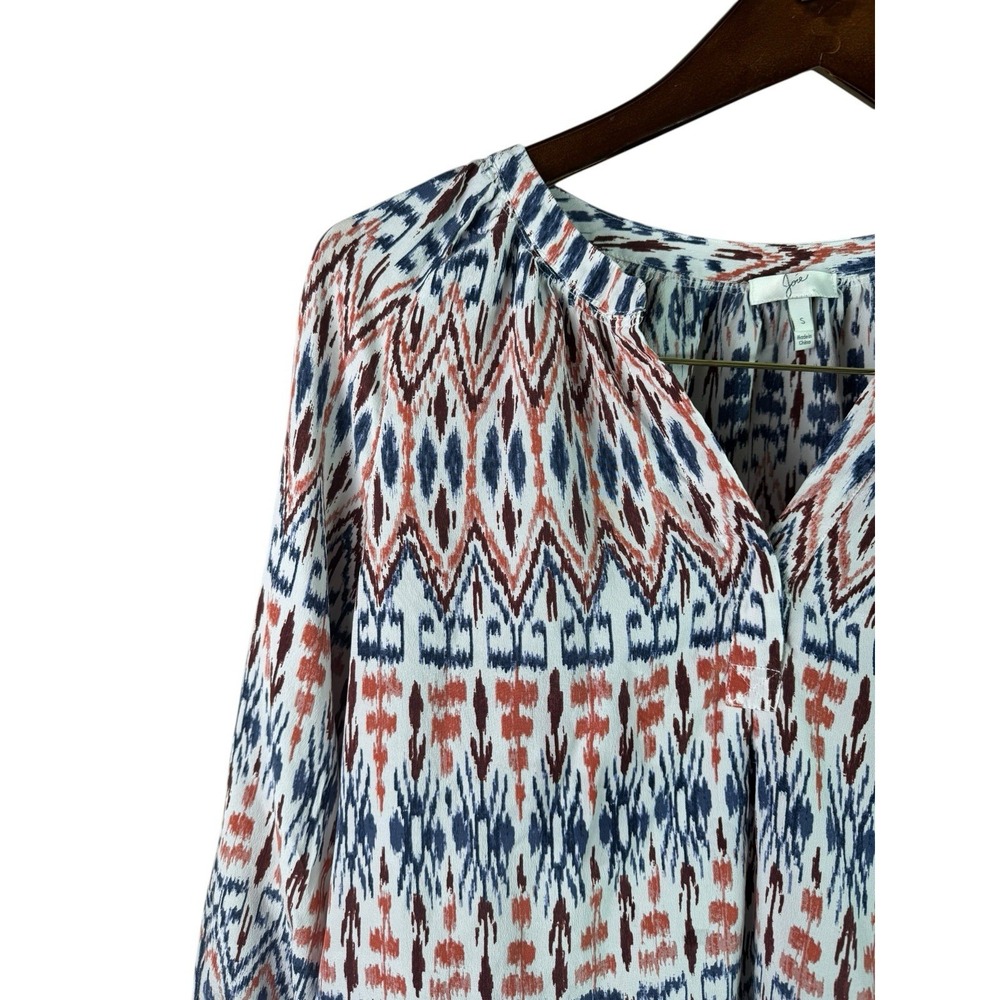 JOIE Puff Sleeve Multicolor Silk Blouse Size Small - Picture 3 of 6